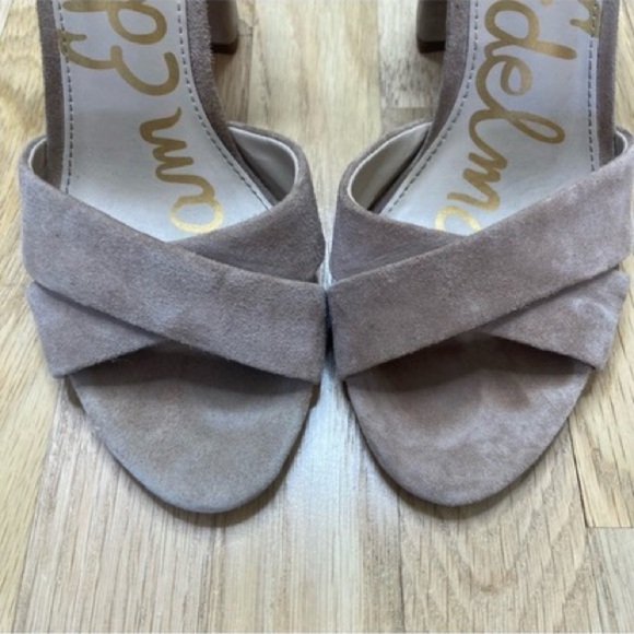 Sam Edelman Tan Suede Stacked Heel Size 8 - Picture 7 of 11